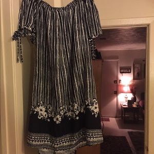 Drop shoulders off dress